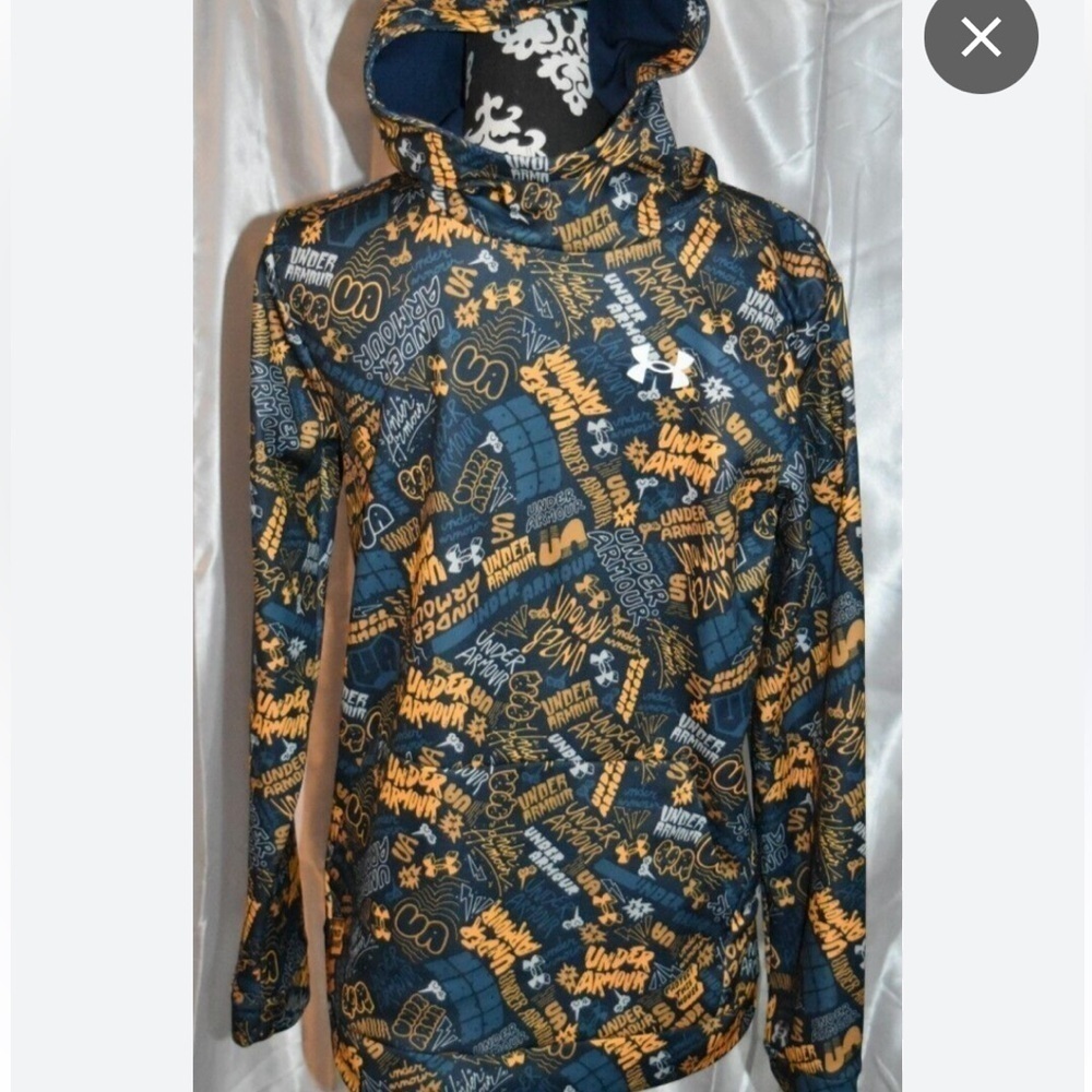 Under Armour graffiti hoodie sweatshirt youth size large